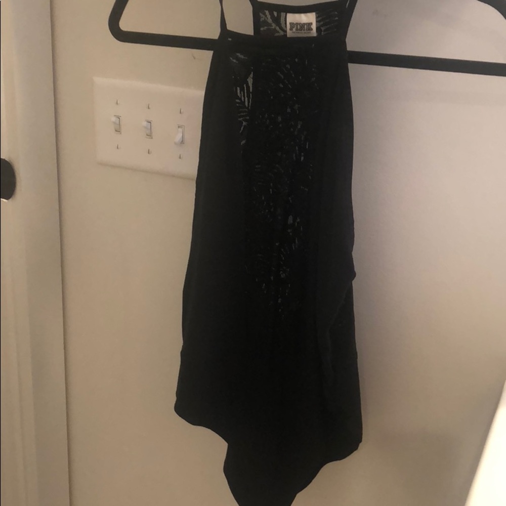 Black body suit with center design
